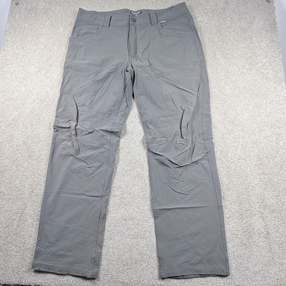 Simms Fishing Pants Mens 38 Grey Excellent Performance Outdoor Hiking